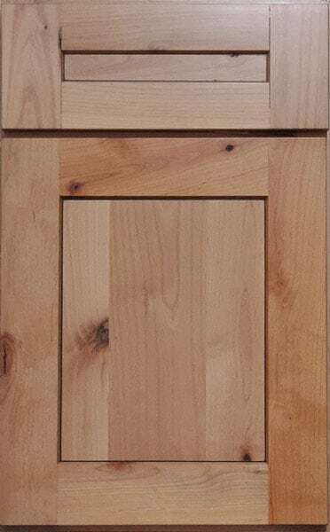 Knotty alder shaker natural black glaze